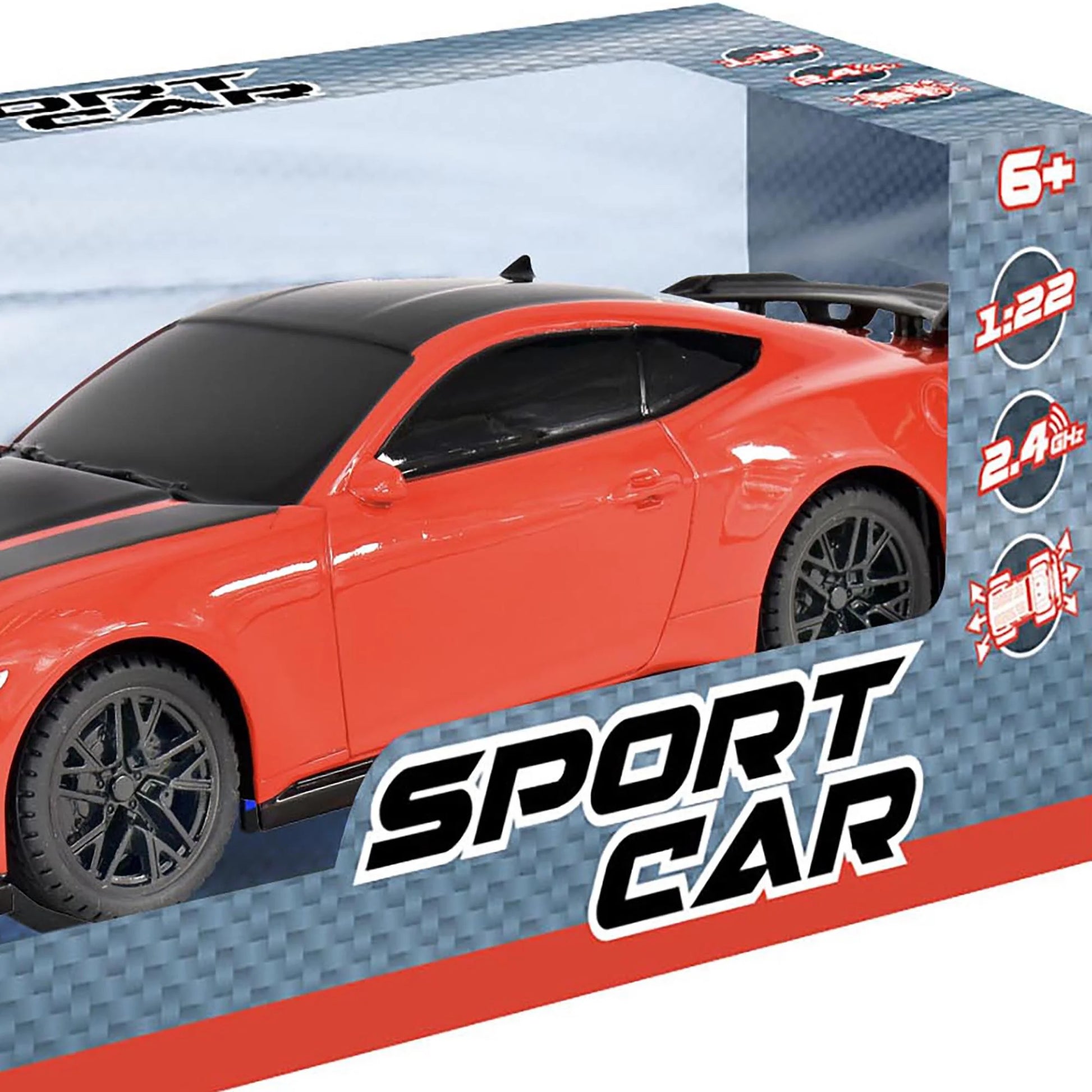 : Ford Mustang GTD Dark Horse RC - Red - 1:22 Scale Car, 2.4Ghz Remote Controlled Vehicle, Controller, Battery Operated Sports Car, Licensed