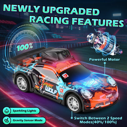 Remote Control Car for Boys, 2.4Ghz High Speed RC Car with HD Camera, with 2 Batteries for Kids Birthday Christmas Toys Gift 6-12 Years Old