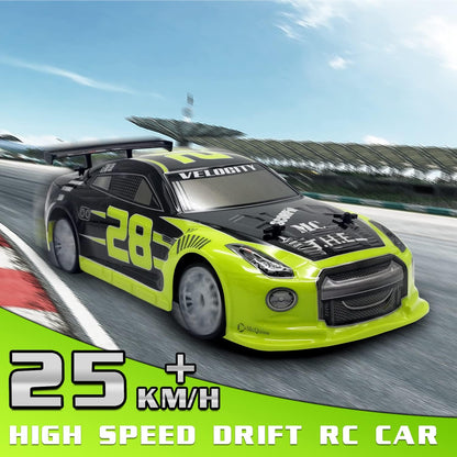 RACENT RC Drift Car - 1:14 Scale 4WD 15MPH Fasr Remote Control Toy with Drifting & Racing Tires, 2 Rechargeable Batteries, Gifts for Boys Kids Adults (Green)
