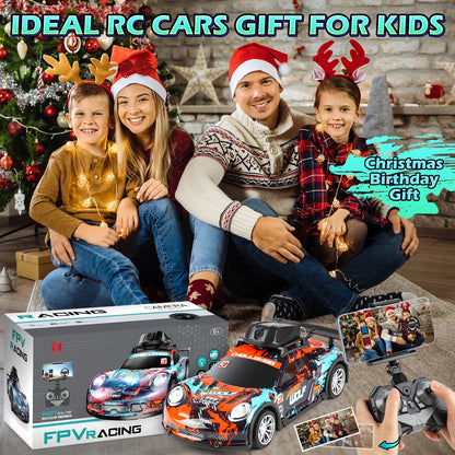 Remote Control Car for Boys, 2.4Ghz High Speed RC Car with HD Camera, with 2 Batteries for Kids Birthday Christmas Toys Gift 6-12 Years Old