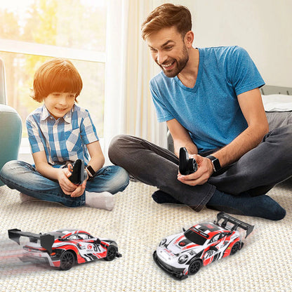 RC Drift Car 1/24 2.4Ghz 4WD High Speed Remote Control Cars Vehicle with LED Lights, 30KM/H RC Race Car Toys for Boys Kids Adults